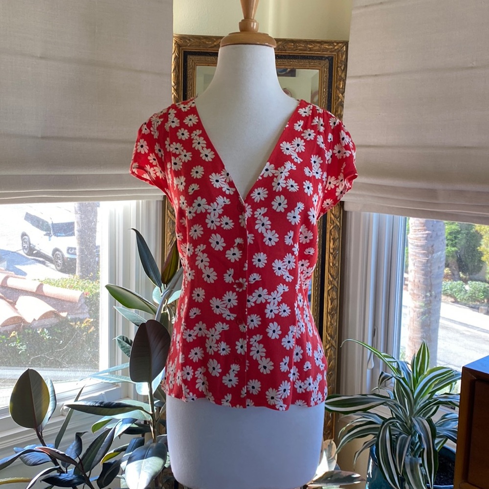 Reformation Floral Blouse